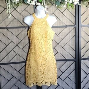 Lulu's Yellow Lace Mini Dress | Size S